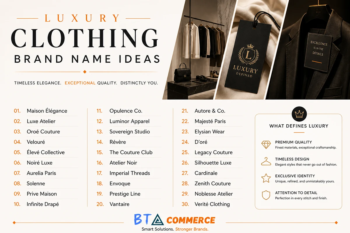 luxury clothing brand name ideas
