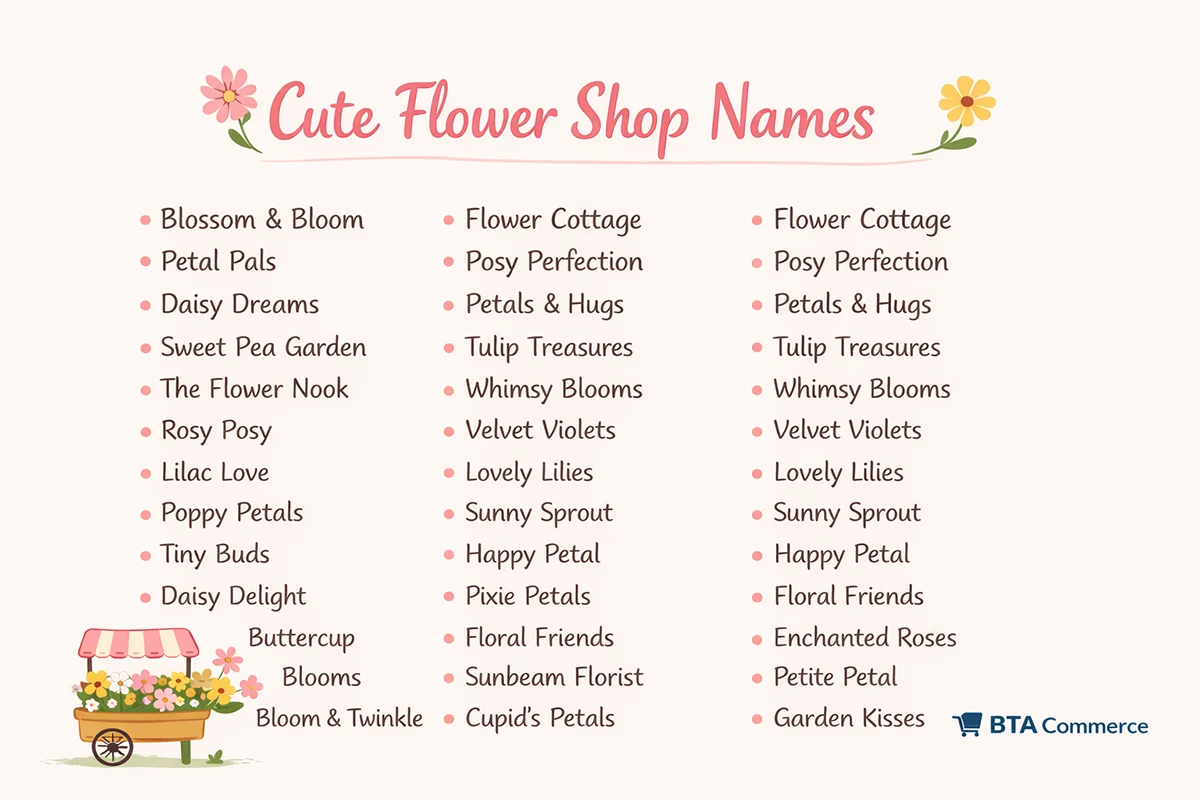 Cute Flower Shop Names