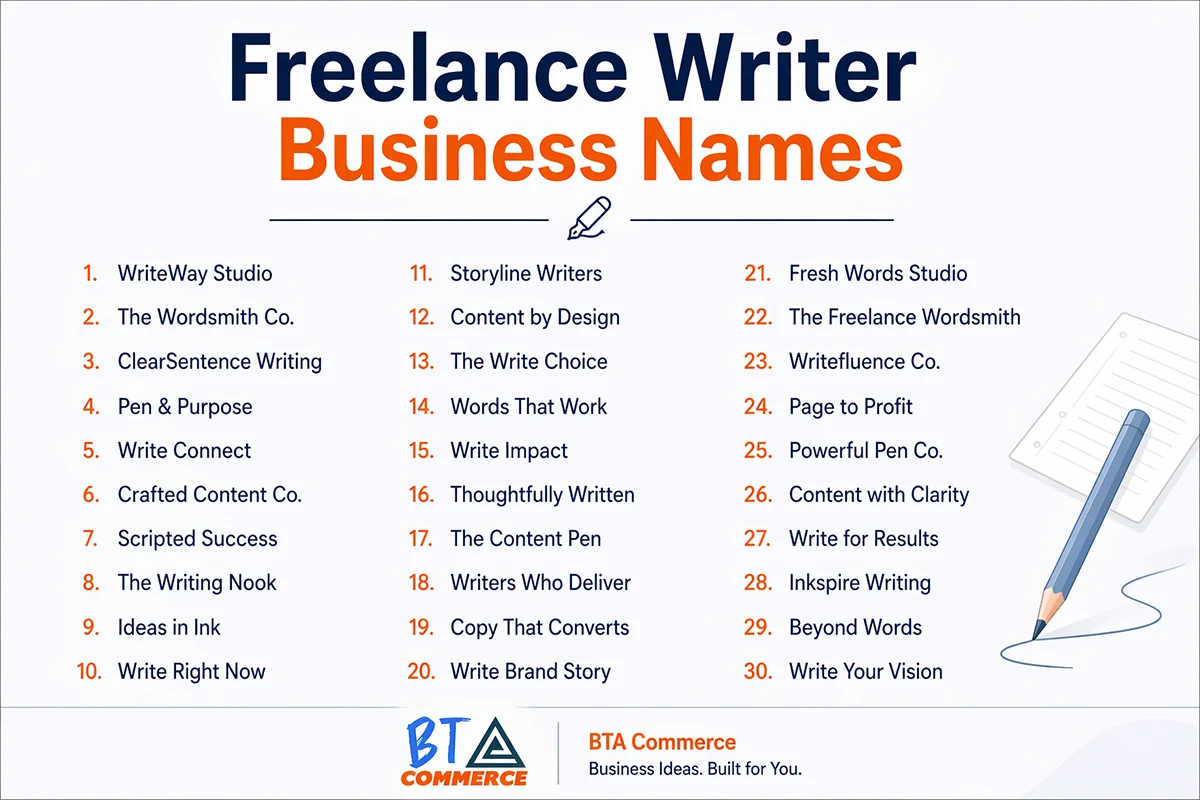 Freelance writer business names