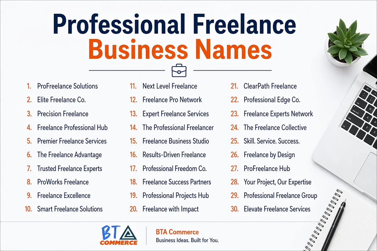 Professional freelance business names