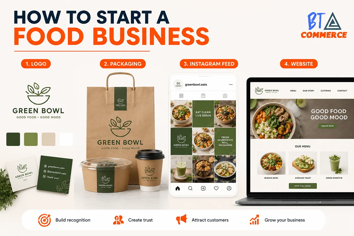 Food brand identity and marketing assets