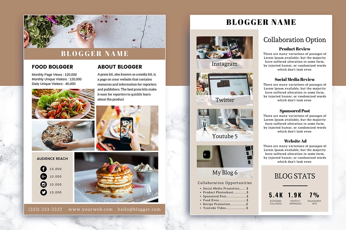 Food content creator building an online food brand