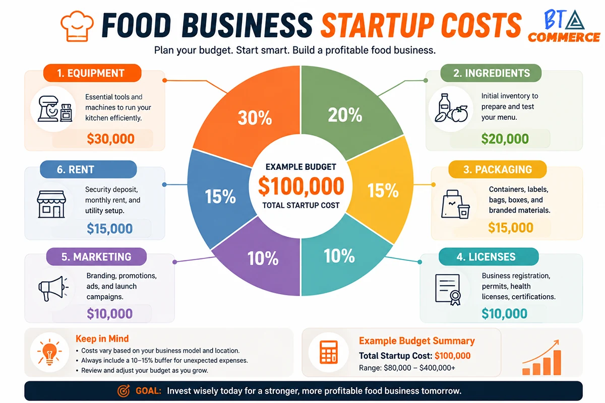 Food business startup cost breakdown