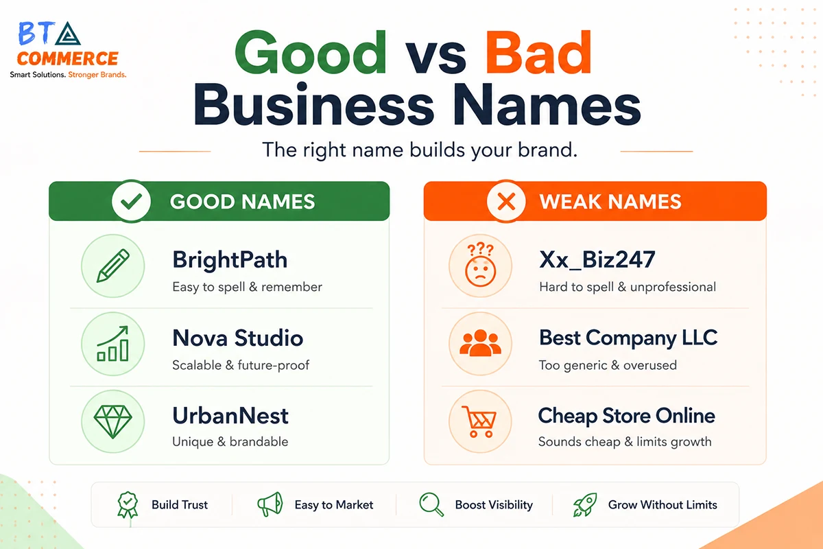 Good vs Bad Business names