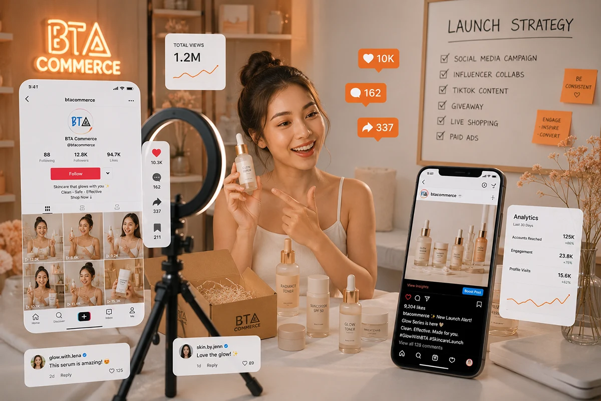 Marketing and launching a beauty brand on social media