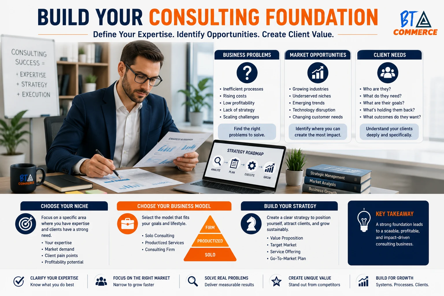 Building a consulting business foundation with niche and strategy
