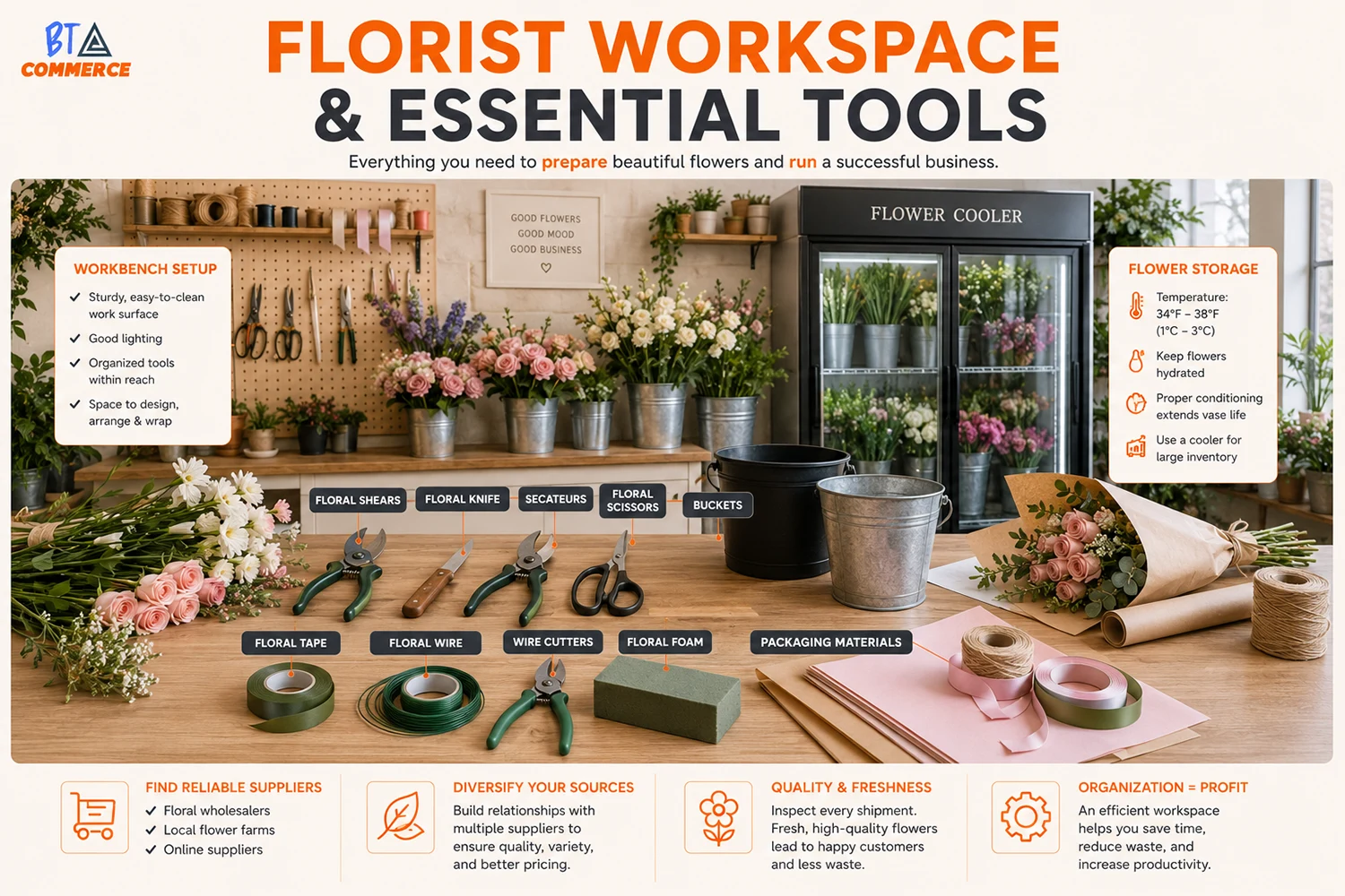 Florist Workspace & Essential Tools