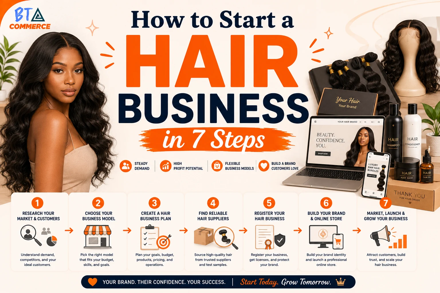 How to Start a Hair Business in 7 Steps